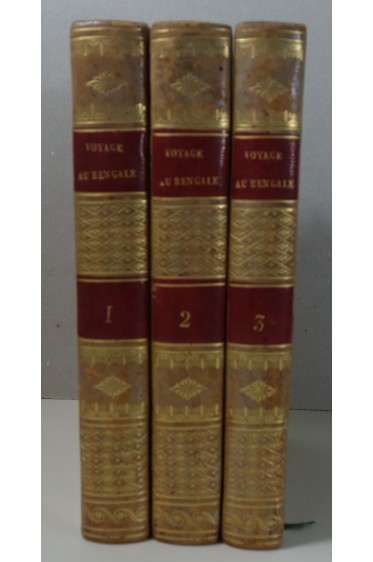 Voyage du Bengale à Pétersbourg, à travers l'Inde, le Kachmyr, la Perse... 3/3 1802 Reliures veau blond