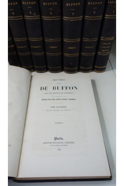 Oeuvres Complètes de Buffon : Histoire naturelle des Minéraux, Animaux, Oiseaux. Planches coloriées, 7 vol. + 1 Lacépède