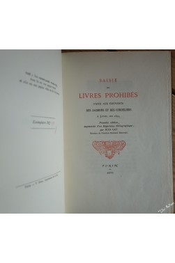 Saisie de livres prohibés faite aux couvents des Jacobins et des Cordeliers à Lyon, en 1694.