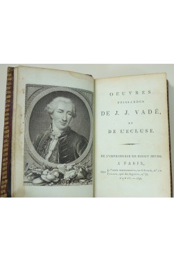 Oeuvres poissardes de J. J. Vadé et de l'Écluse. Didot, 1796. Reliure maroquin