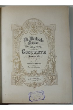 Œuvres complètes de Felix Mendelssohn Bartholdy Tomes 4 et 5 - Concerte - Compositionen