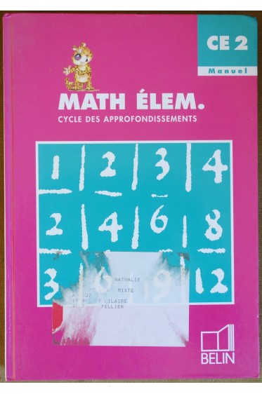 Math Elem. - Cycle des approfondissements CE2 Manuel - 1997 - TBE -