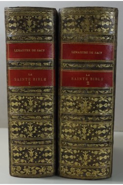 La Sainte Bible traduite en francais par Lemaistre de Sacy 2/2 Reliures pastiches XVIIIè