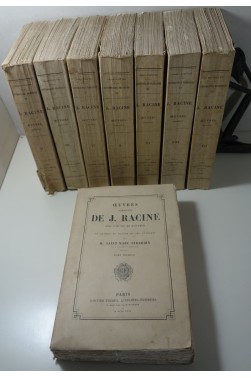 Oeuvres complètes de J. Racine 8/8 vie et notes par Saint-Marc Girardin - Gravures de Staal