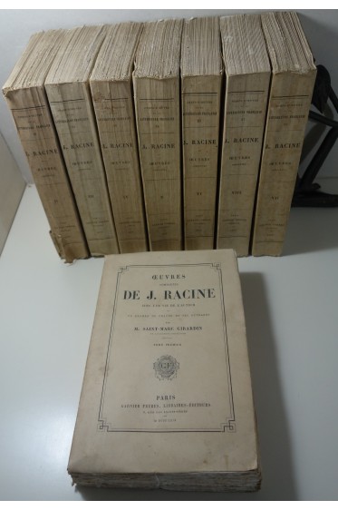 Oeuvres complètes de J. Racine 8/8 vie et notes par Saint-Marc Girardin - Gravures de Staal