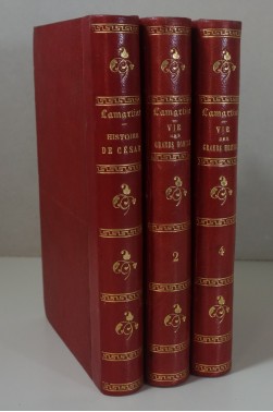 LAMARTINE. Histoire de César - édition originale + Grands Hommes t. 2 et 4 - 1856