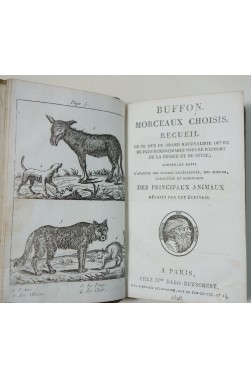 BUFFON - Morceaux choisis - planches animaux, Ed. Dabo-Butschert, 1828, RARE