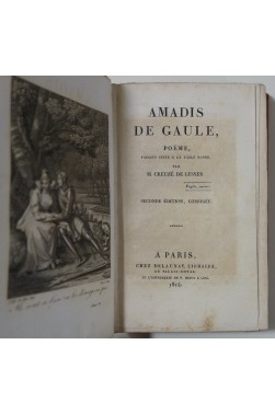 Creuzé De Lesser. AMADIS DE GAULE - poème faisant suite à la Table Ronde - Delaunay, 1814