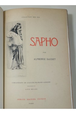 Daudet. SAPHO - compositions de Auguste-François Gorguet. Armand Magnier, 1897 - Reliure mosaïquée