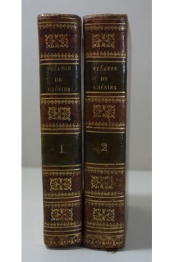 Théâtre de M.-J. de CHENIER,Tomes 1et 2. Baudouin, 1821, Reliures, Analyse de Lemercier