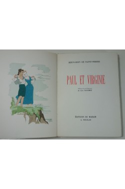 Paul et Virginie. Illustrations de Line Touchet + SUITE. Edition du Marais 1945