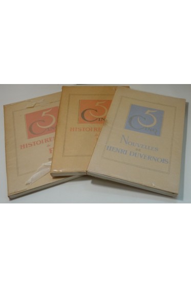 5 nouvelles de Henri Duvernois + 2x 5 Histoires de France. Illustrations à la manière de Georges GAUDION