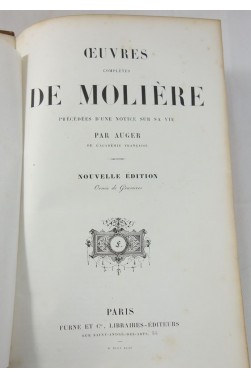 Oeuvres complètes de MOLIERE - 15 planches, gravures de VERNET, DESENNE. FURNE, 1844