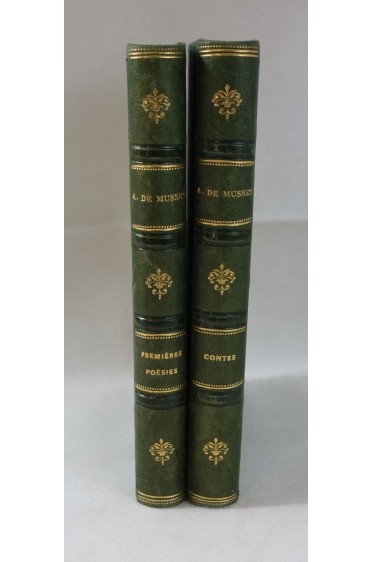 Alfred de MUSSET. Premières poésies, 1863 + Contes, 1867. RELIURES, Charpentier