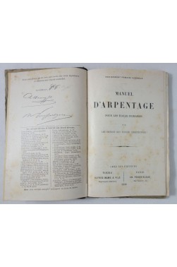 Manuel d'arpentage pour les écoles primaires - plans en couleurs - MAME, 1899