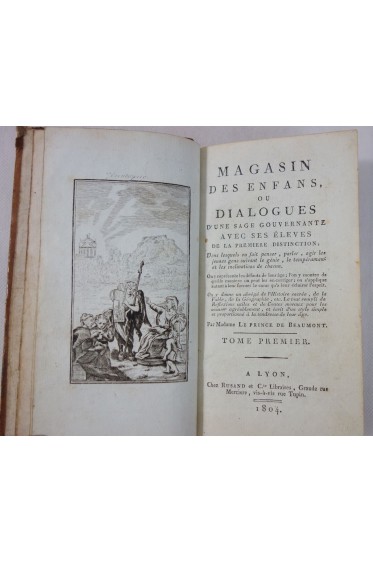 Mme PRINCE de BEAUMONT. Magasin des enfans ou dialogues - 1804, gravures, RARE