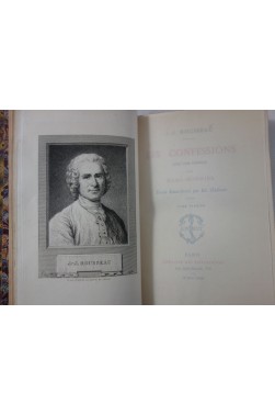 ROUSSEAU. Les confessions - 4 tomes, 1881. Eaux-fortes de HEDOUIN. Librairie Bibliophiles, JOUAUST