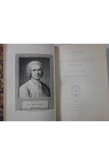 ROUSSEAU. Les confessions - 4 tomes, 1881. Eaux-fortes de HEDOUIN. Librairie Bibliophiles, JOUAUST