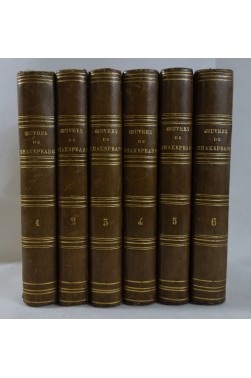 Oeuvres complètes de Shakspeare. 6 tomes - complet. Traduction par Benjamin Laroche. Charpentier, 1860