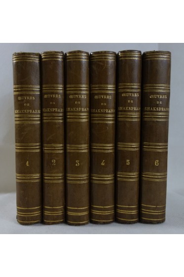 Oeuvres complètes de Shakspeare. 6 tomes - complet. Traduction par Benjamin Laroche. Charpentier, 1860