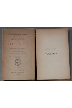 VOLTAIRE. Dictionnaire philosophique 1 + CANDIDE Librairie des Bibliophiles JOUAUST