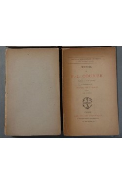 Oeuvres de P.-L. COURIER, tomes 2 et 3. Librairie des Bibliophiles, JOUAUST, brochés