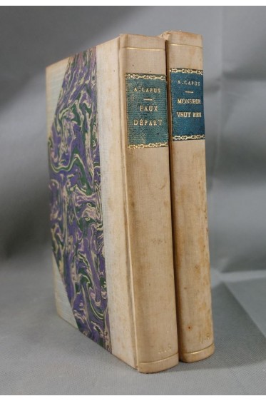 RARE - Alfred CAPUS. Monsieur veut rire, 1893 + Faux-départ, 1902, illustré par Cappiello