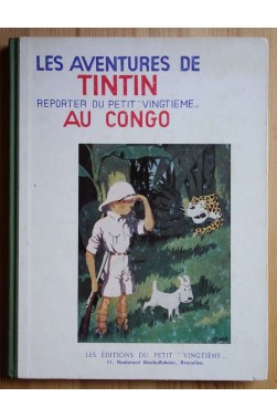 Tintin au Congo - Ed. Casterman, 1982, fac-similé de l'originale de 1931, N&B -