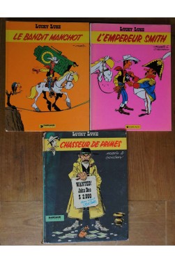 Lucky Luke -Chasseur de primes EO 1972/Le bandit manchot EO 1981/L'empereur Smith - Dargaud -