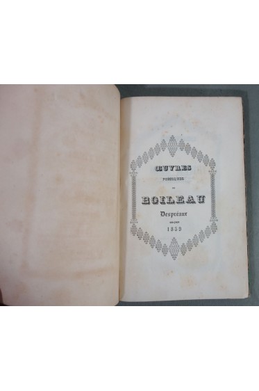 1839 - Oeuvres poétiques de BOILEAU DESPREAUX - textes encadrés, Breton et Damseaux