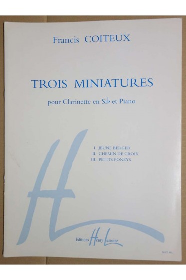 Trois Miniatures pour Clarinette en Si b et Piano