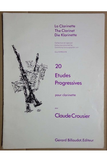 20 études progressives pour clarinette - Collection Dangain