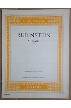 Melodie, Opus 3, No. 1 - A. Rubinstein - Violon (ou Violoncelle) et Piano -