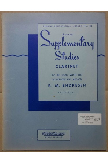 Supplementary Studies for Clarinet - R. M. Endresen -