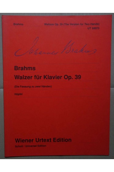 Brahms - Walzer für Klavier, Op. 39 - Version à deux mains -