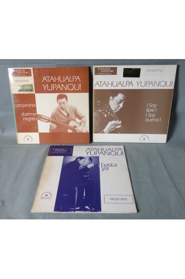 LOT Vinyles 12" 33 tours - Atahualpa Yupanqui x3 LP - Le Chant Du Monde LDX 74371