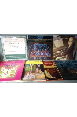 LOT Vinyles 12" 33 tours x7 LP - MOZART - Requiem, Musique Maçonnique, Radu Lupu...