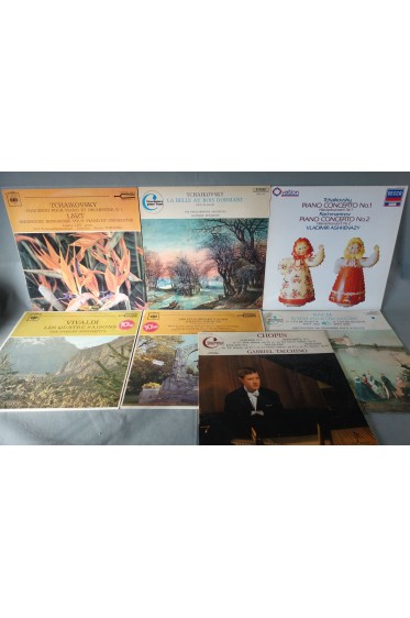 LOT x7 Vinyles 12" 33 tours LP - TCHAIKOVSKY - Decca - CBS - CHOPIN, Strauss, BACH, Vivaldi