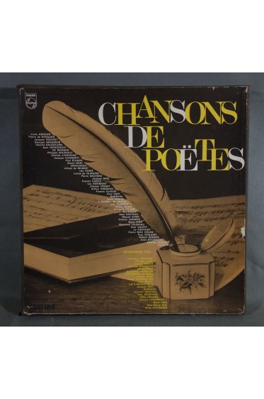 Coffret x4 Vinyles 33 tours LP Chansons De Poëtes - Brassens, Brel, Greco, Seghers...