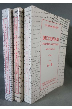 Lot Diccionari Francés/Occitan - segon lo lengadocian - 3 tomes: AB + CD+ EFG -