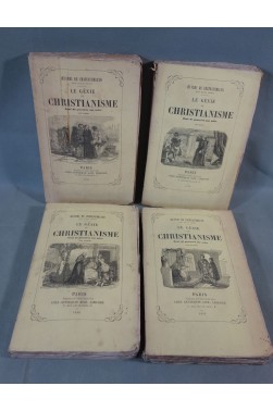 CHATEAUBRIAND. Le Génie du Christianisme - 1859 - Complet en 4 tomes - Gravures