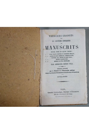 Exercices gradués pour la lecture courante des manuscrits - Ambroise Rendu -