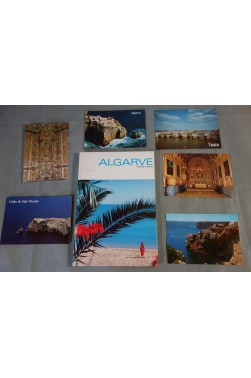 ALGARVE - Portugal - guide en 4 langues + 7 cartes postales. Luis de Almeida d'Eça