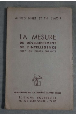 La Mesure Du Développement De l' Intelligence Chez Les Jeunes Enfants by