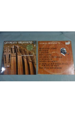 Georges BRASSENS 8 + X x2 LP Disques 12" 33 tours - Philips 9101 050 / 849.490