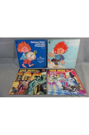 Lot x4 Disques Meister Eder und sein Pumuckl + HUI BUH 6 et 13 - LP 12" 33 tours