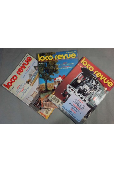 Lot Loco Revue n°537 + 541 + 550 - Mai 91, Octobre 91 et Juillet/Août 92 -