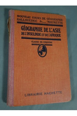 Géographie de l'Asie de l'Insulinde et de l'Afrique. Classe de 5ème. Ed. Hachette -