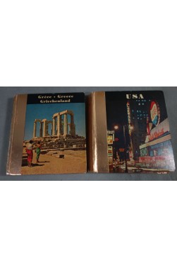 Lot 2 guides illustrés Hallwag Ag Bern 1960 Grèce + USA - belles photos en noir