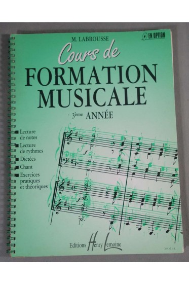 Cours de formation musicale, 2ème année -